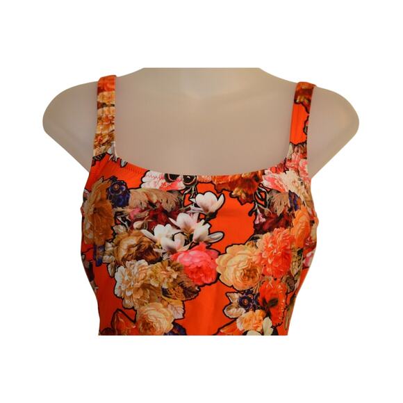 Givenchy NWT 36 One-Piece Bathing Suit Red Floral Butterfly Designer Swimwear - Picture 2 of 12